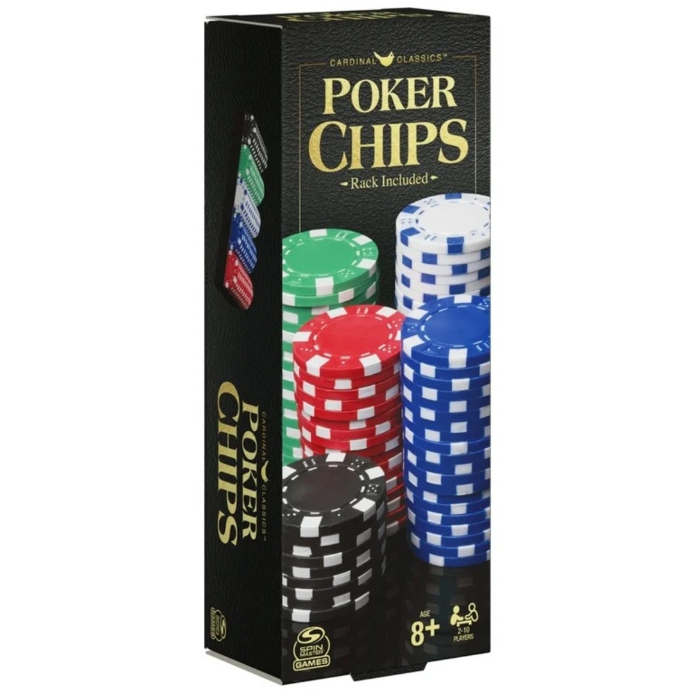Cardinal Las Vegas Style 100-Piece Colored Poker Chips (w/stackable tray)(NWT)